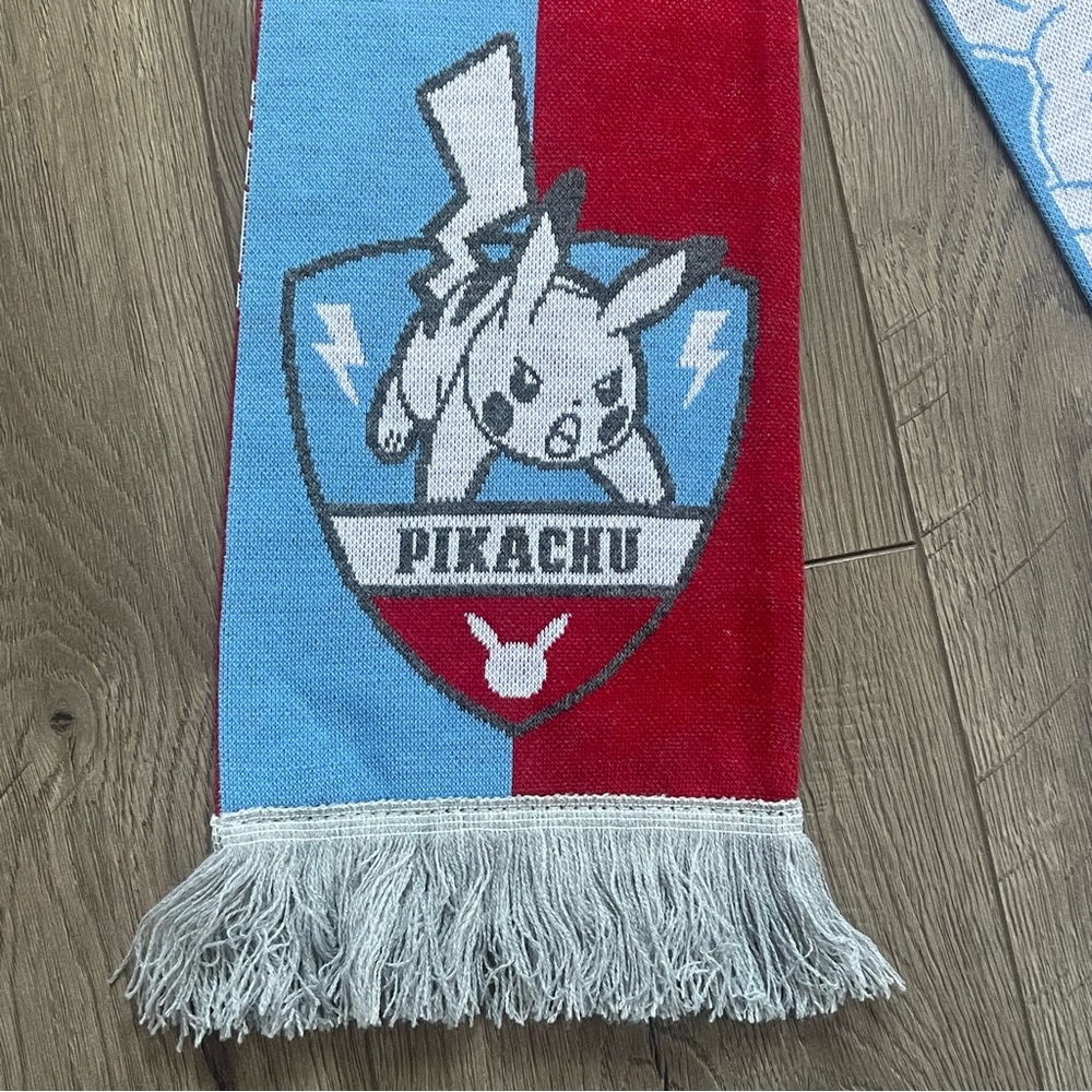 Pokémon Sports Pikachu Machamp Lucario Knit Soccer Scarf - Picture 5 of 12